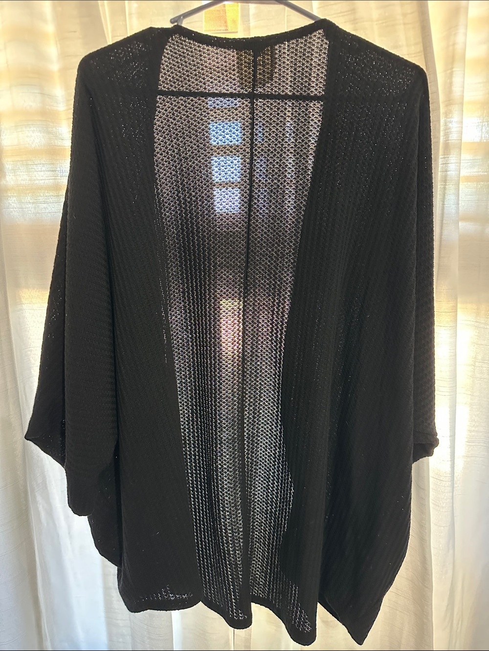 Style Rack Black Open-Weave Knit Top - Picture 4 of 4